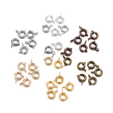 圓形保色純銅彈簧扣 項鏈手鏈配件尾鏈扣 diy飾品配件連接環