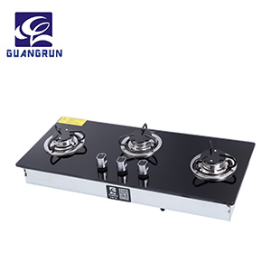 Utensilios de cocina Guangrun Estufa de gas de RV Estufa de gas de tres ojos Estufa de gas de escritorio GR-B006