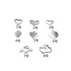 Accessory stainless steel heart-shaped, pendant, polishing cloth