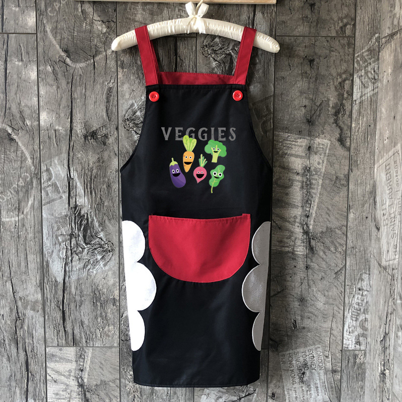Delantal de moda de estilo coreano cocina linda de las mujeres ropa de trabajo de cocina borrable a mano Smock cintura sin mangas anti-aceite hogar
