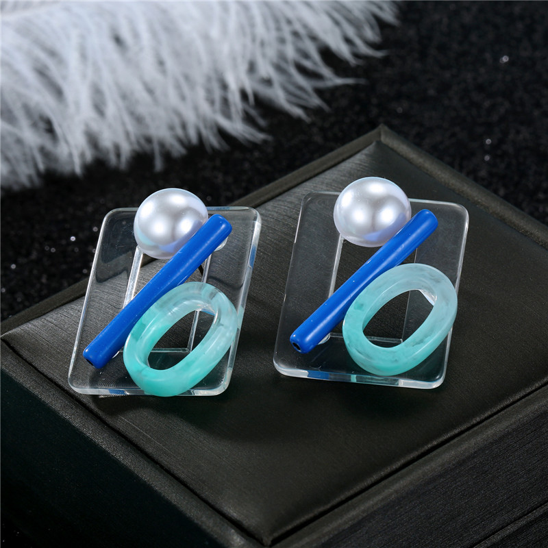 Jewelry Geometric Acrylic Earrings Pearl Earrings Wholesales Yiwu Suppliers China display picture 6