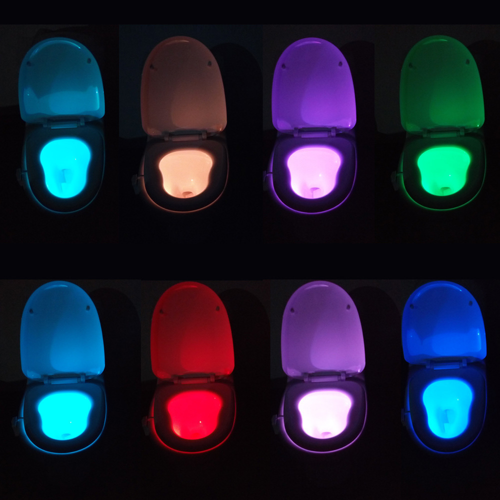 8 Colors LED Toilet Nightlight Motion Ac...