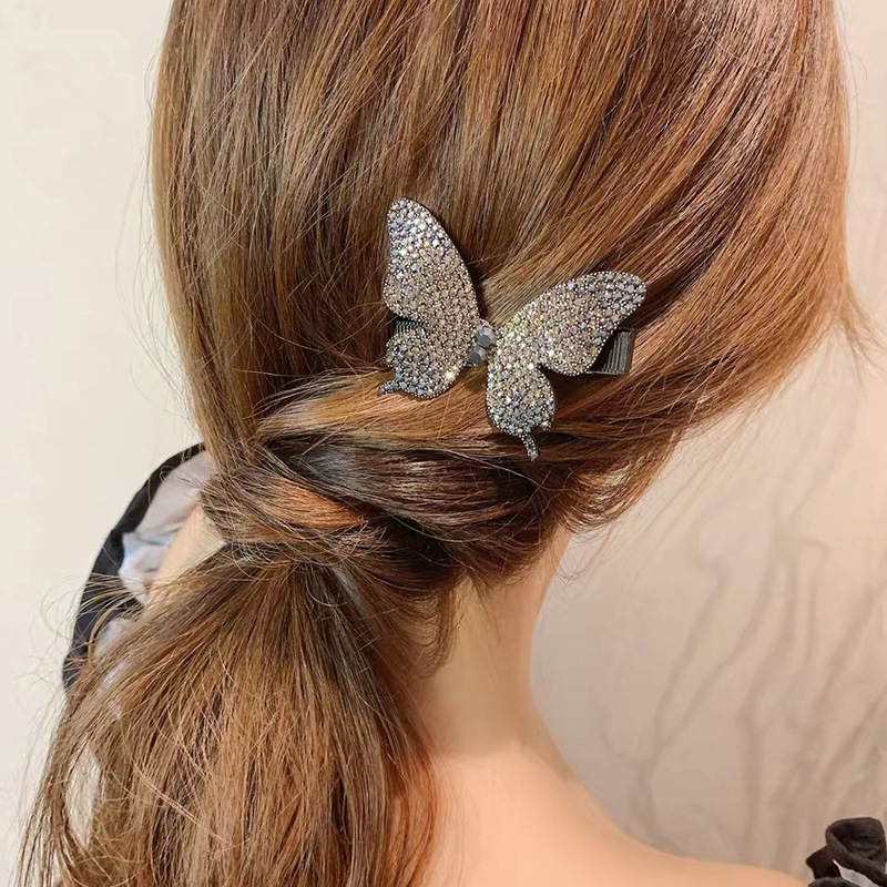 Fashion Butterfly Rhinestone Inlay Hair Clip 1 Piece display picture 7