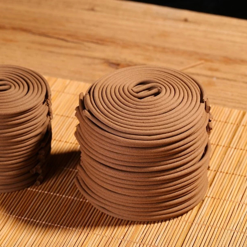 厂家批发2小时沉香盘香檀香艾草崖柏药香礼佛香印尼粘粉加工定制