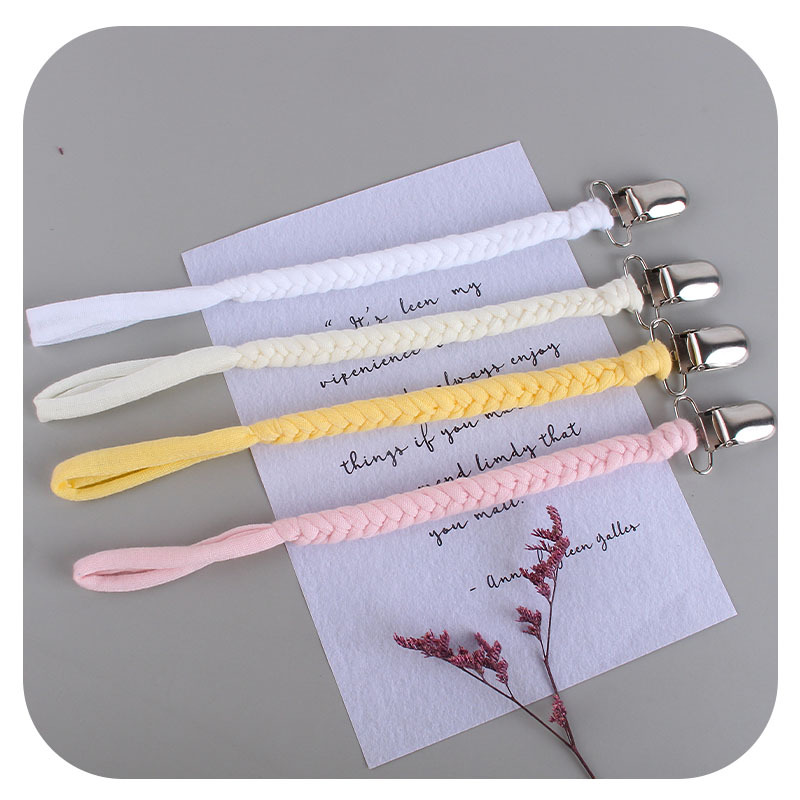 Suministros para bebés populares clip de pico de pato cuerda de pezón DIY bebé creativo hecho a mano tejido Cadena de pezón cadena anti-caída