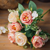 simulation rose Wedding celebration Artificial Flower Home Furnishing Decorative flowers Decoration Flower art a living room Artificial flower Silk flower Hand tied bouquet Bouquet of flowers