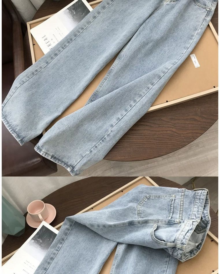 Women'S Daily Retro Solid Color Full Length Washed Jeans display picture 3