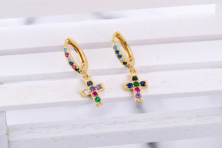 European And American Fashion Colorful Zircon Earrings A Variety Of Creative Personality Pineapple Cactus Earrings Diy Ear Studs Earrings For Women display picture 39