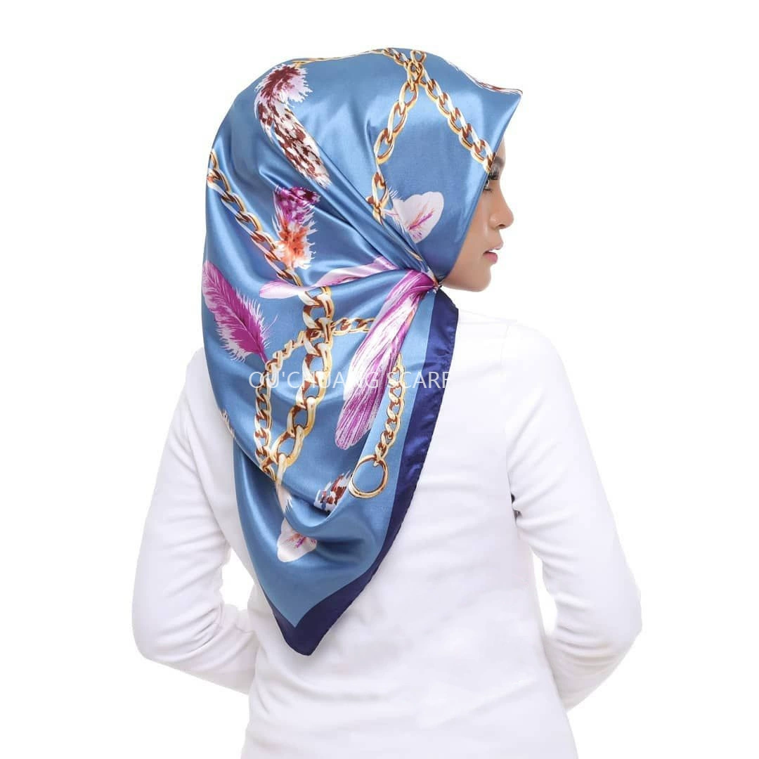 Шелковый шарф, LAZADA, 90×90 см, тонкая вязь, из Малайзии