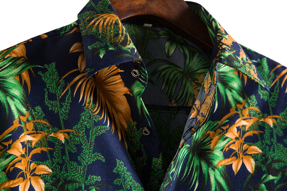 Men's Ditsy Floral Blouse Men's Clothing display picture 113