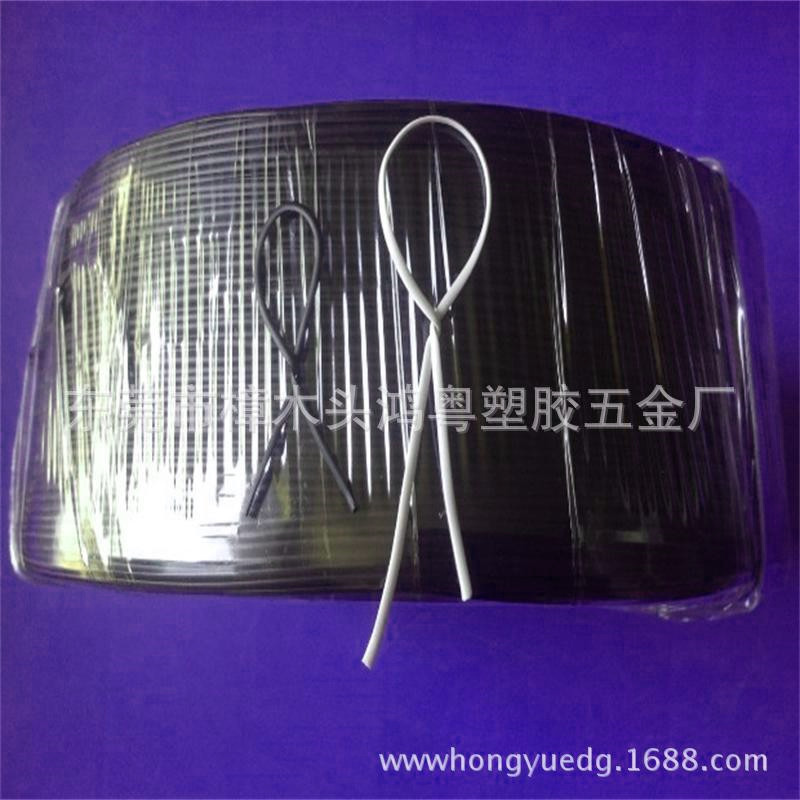 PVC镀锌铁包胶扎带数据线绑带椭圆形扎线电线捆绑带东莞厂家