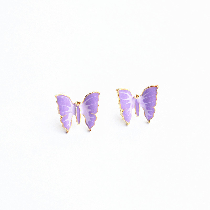 Insect Pattern S925 Silver Needle Korean Butterfly Simple Earrings