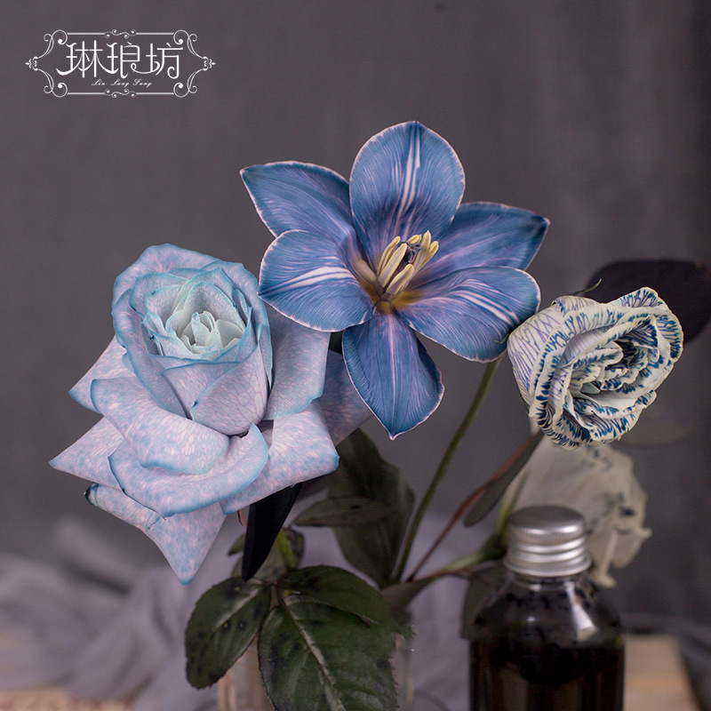 Color de la flor que absorbe el colorante solución de la cultura del ramo del tinte agente colorante floral Flower shop material 250ml ventas directas de la fábrica