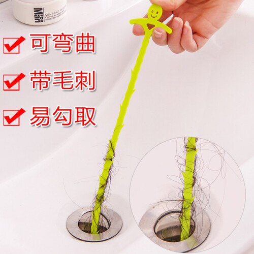 Wash basin pipe dredge grab hook toilet sewer hair cleaning hook bathroom bathtub hair cleaning hook