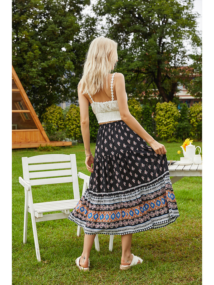 Comfortable printed rayon skirt NSAL8070
