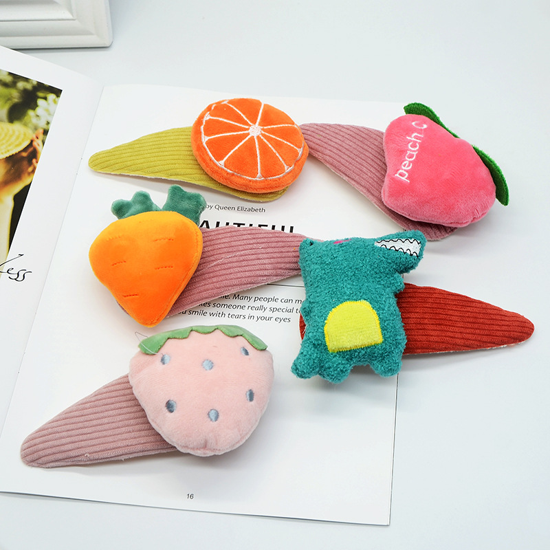 Red supergiant dinosaur Forehead bb Hearts Wash one's face Bangs Hairpin Edge clamp Top clamp Card issuance the republic of korea Headdress