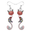 Duowei cross -border jewelry Korean version of personal temperament, colorful kitten earrings manufacturer