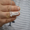 Zodiac signs stainless steel, necklace, chain with letters, English letters, wholesale