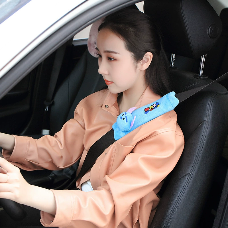 Мультяшная плюшевая безопасная деталь ремня, защитный чехол, полный комплект