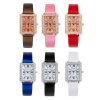 Fashionable rectangular watch, quartz belt, wish, Korean style, diamond encrusted