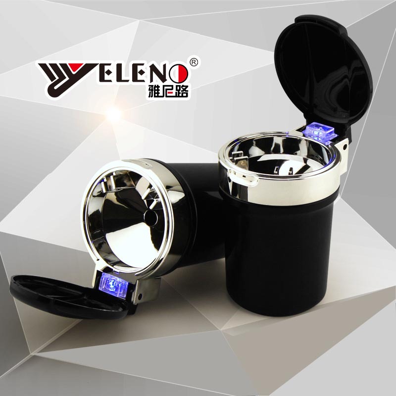 厂家供应4s店汽车烟灰缸 带LED灯车载烟灰缸批发时尚创意烟灰缸|ms