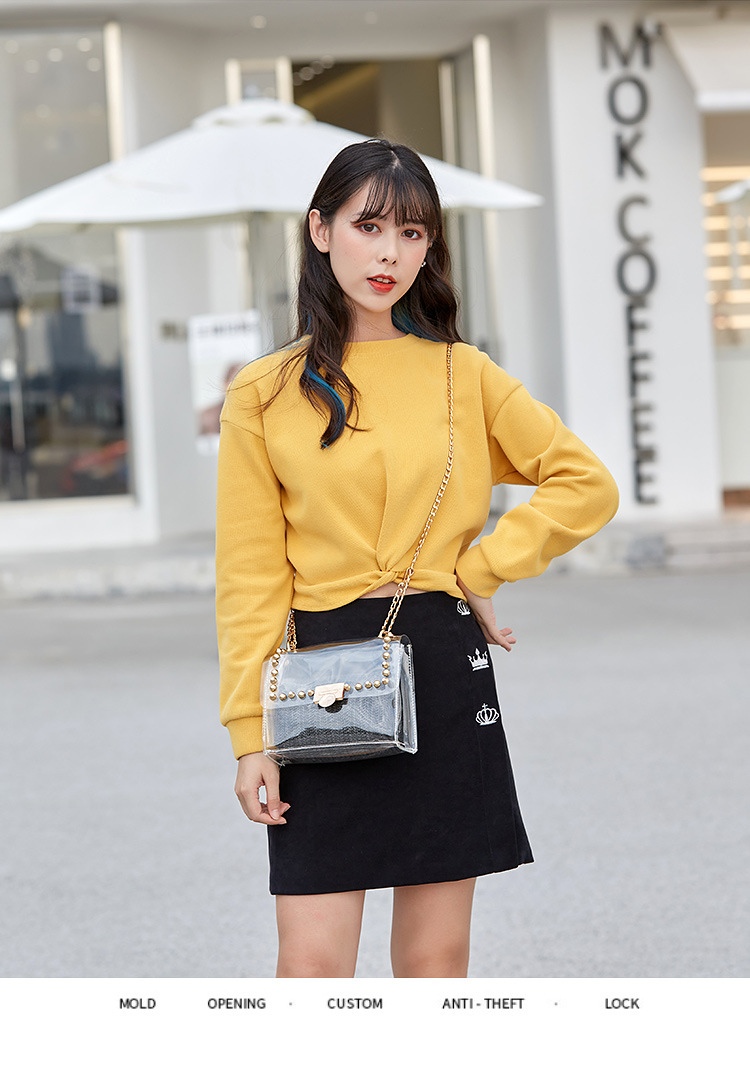 Color Block Pattern All Seasons Season Women's Gender Women's Small Pvc Color Block Vintage Style Square Magnetic Buckle Shoulder Bag