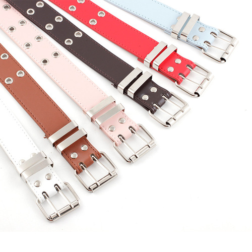 European and American hip-hop punk style belt casual jeans fashion chain decorative trouser belt eyelet belt wholesale