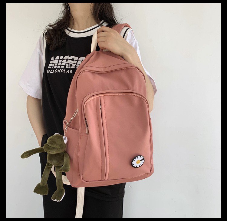 Schoolbag New Korean Fashion Campus Large Capacity Solid Color Backpack Simple Backpack Wholesale Nihaojewelry display picture 51