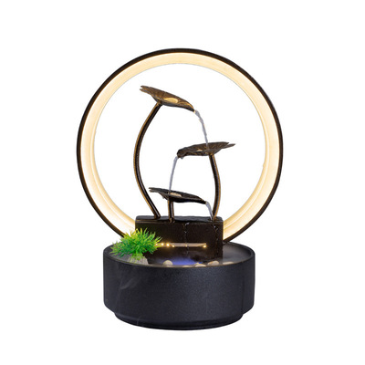 跨境亚马逊办公室加湿器招财开业礼品客厅风水轮流水器喷泉摆件