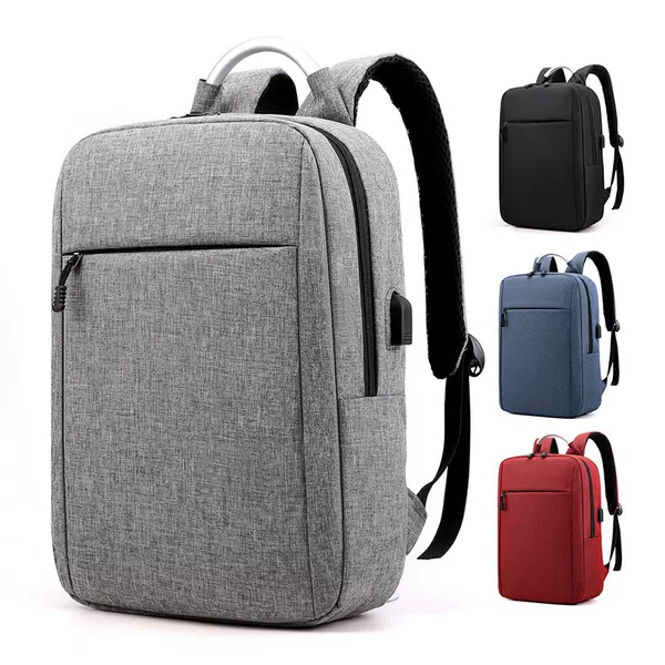 Cross-Border Ready-Stock Computer Backpack with Usb, Simple Business Multifunctional Casual Backpack, Wear-Resistant Travel Bag