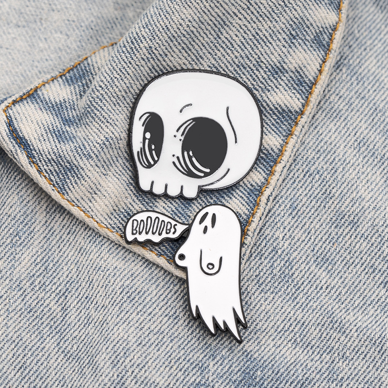 Skull Alloy Plating No Inlaid Unisex Brooches display picture 2