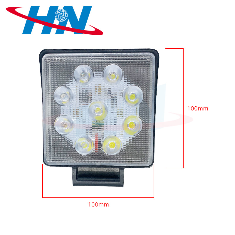 27W 9led ingeniería vehículo motocicleta piezas de automóviles luz de trabajo fuerte luz de iluminación