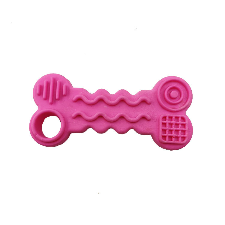 Amazon TPR sólido galleta limpieza molar curva hueso perro mascota mordedura de juguete suministro directo fábrica en stock