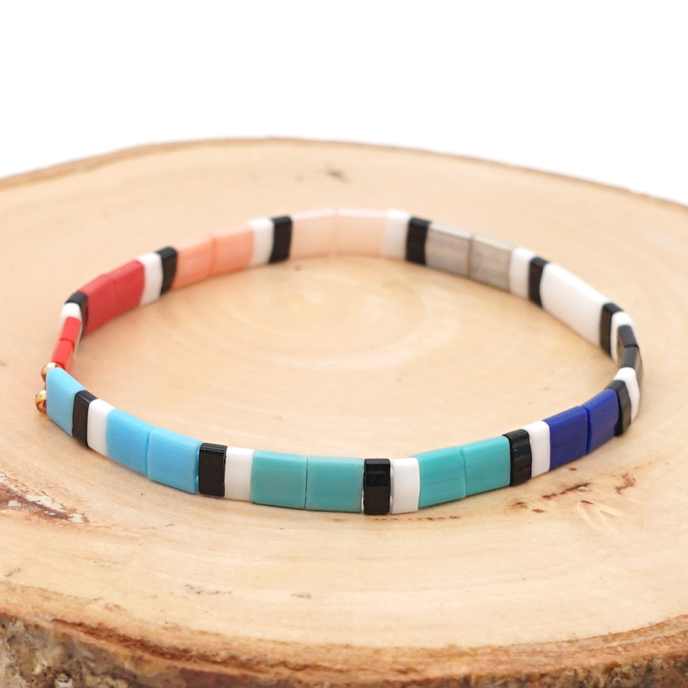 fashion color Bohemian handmad tila rice bead braided bracelet wholesalepicture4