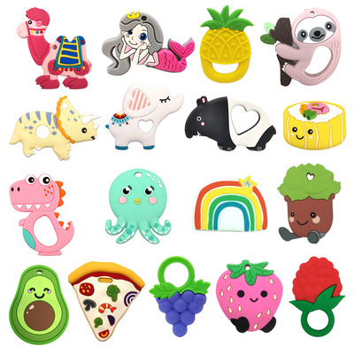 工厂直供新款婴儿磨牙棒 宝宝安抚硅胶牙胶玩具定制批发