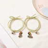 Rainbow small bell, bracelet for beloved for elementary school students, hair rope, Korean style, simple and elegant design, cloud