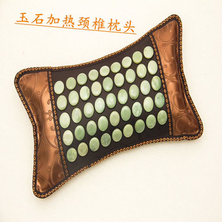 wholesale Natural jade pillow Electric heating Cervical pillow Tea Pillow Neck protection Physiotherapy massage energy Pillow