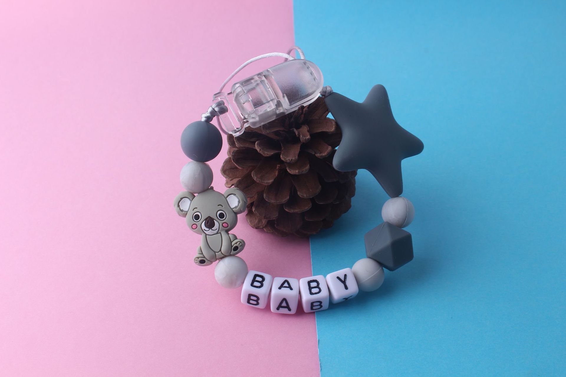 DIY chupete cadena pulsera mordedor (no se admite la devolución después de confirmar el producto)