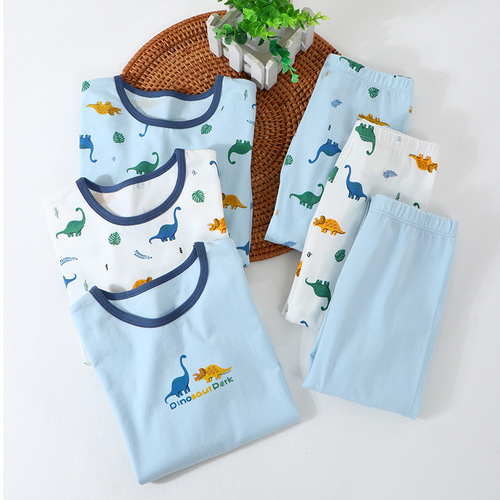 Children's clothing, children's underwear sets, home clothes, boys' autumn clothes and long trousers sets, children's pajamas, thin styles wholesale