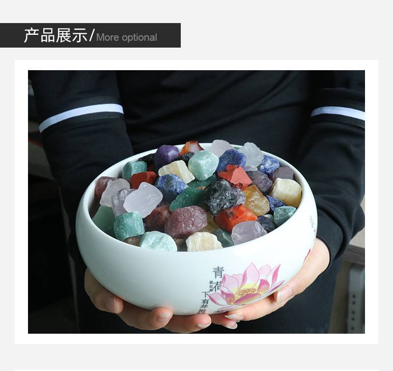 Crystal Agate Jade Raw Ore Hand Knocking Raw Stone Seven Chakra Energy Teaching Materials Wholesale display picture 8