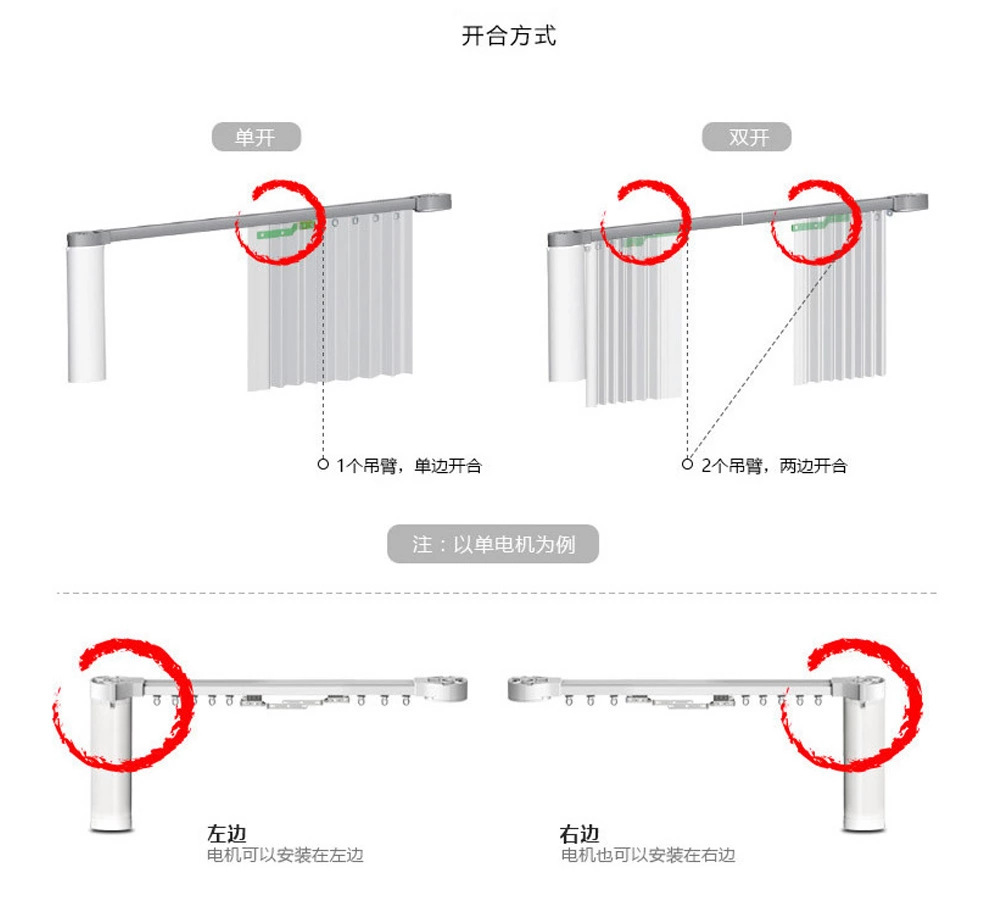 会议室静音智能电动开合帘 厂家可定 配铝合金轨道 工程酒店窗帘-阿里巴巴
