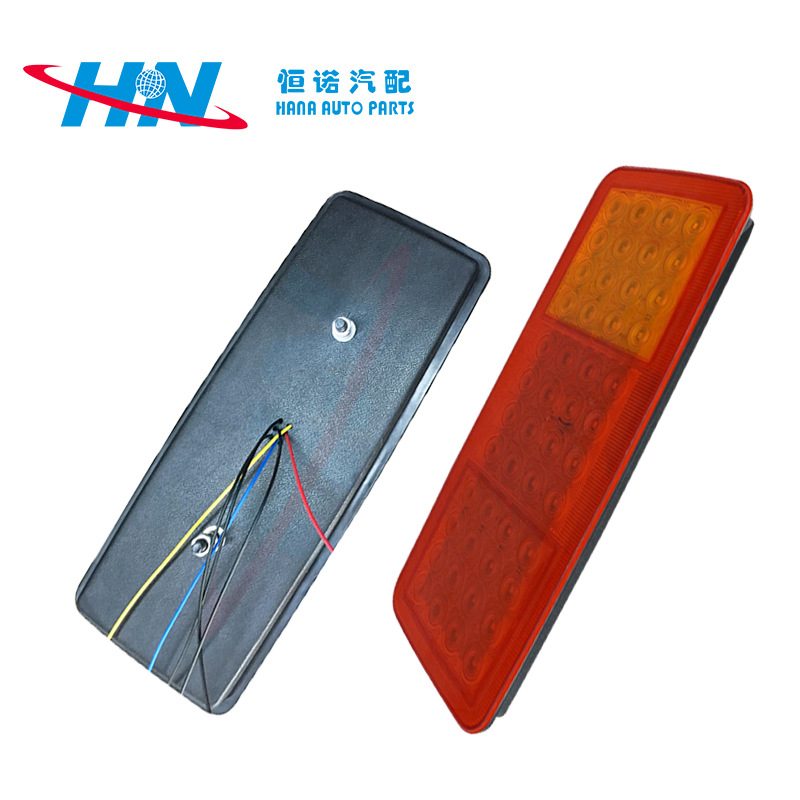 Luz trasera LED directa de fábrica aplicable a camión remolque luz trasera resalte transfronterizo en stock luz trasera rectangular