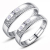 Accessory, zirconium for beloved, fashionable wedding ring, European style, Korean style