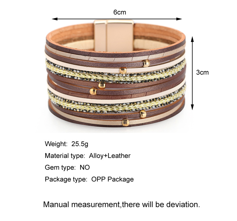 new bohemian style multi-layer leather bracelet