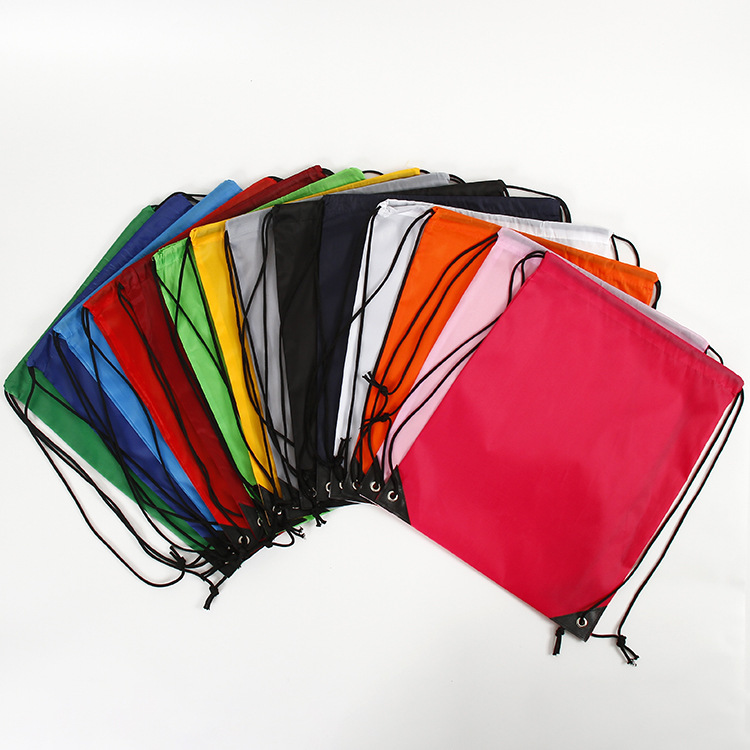 goods in stock Storage Bundle pocket Cram nylon Backpack Customized advertisement Drawstring Polyester fiber Bundle pocket customized