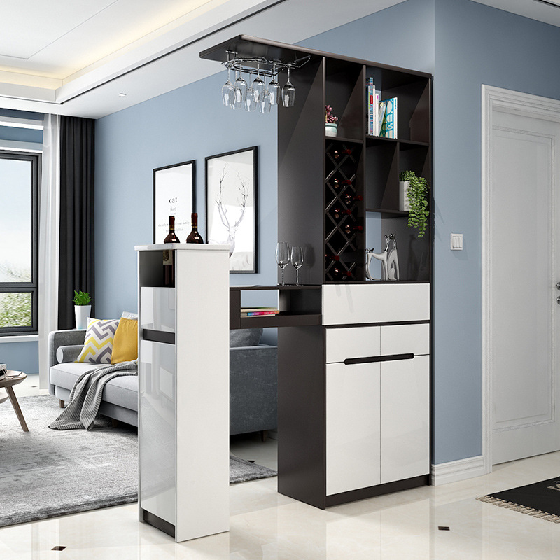 新柜尔进门双面酒柜玄关柜现代简约隔断柜储物装饰柜家用可伸缩