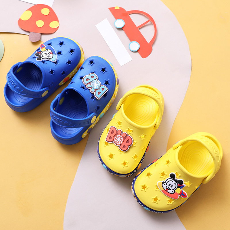 巴布豆2020宝宝洞洞鞋夏防滑男女小童1-3岁防滑婴幼儿可爱沙滩鞋