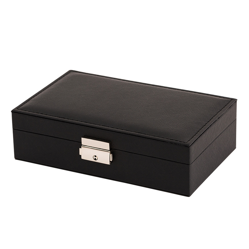 Jewelry storage box Portable jewelry box Jewelry storage box Multifunctional cross-border earrings storage ring necklace organization