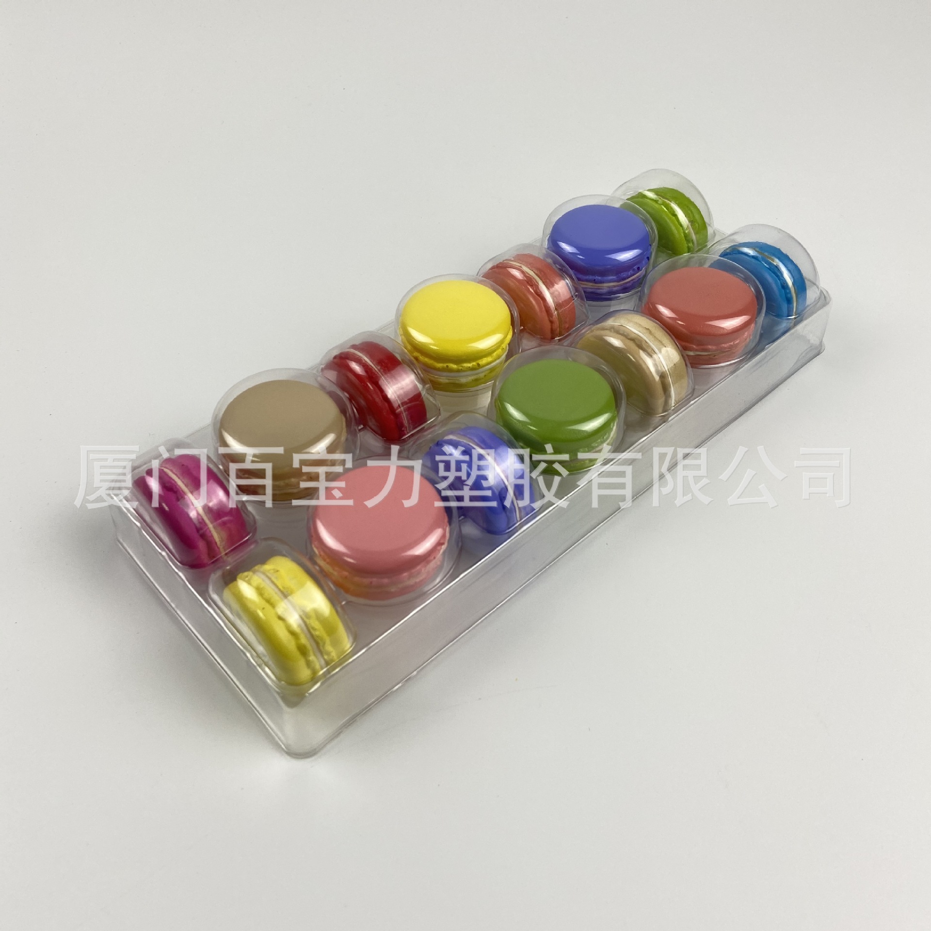 透明马卡龙包装盒 14粒装马卡龙盒 蛋糕饼干包装盒 吸塑盒