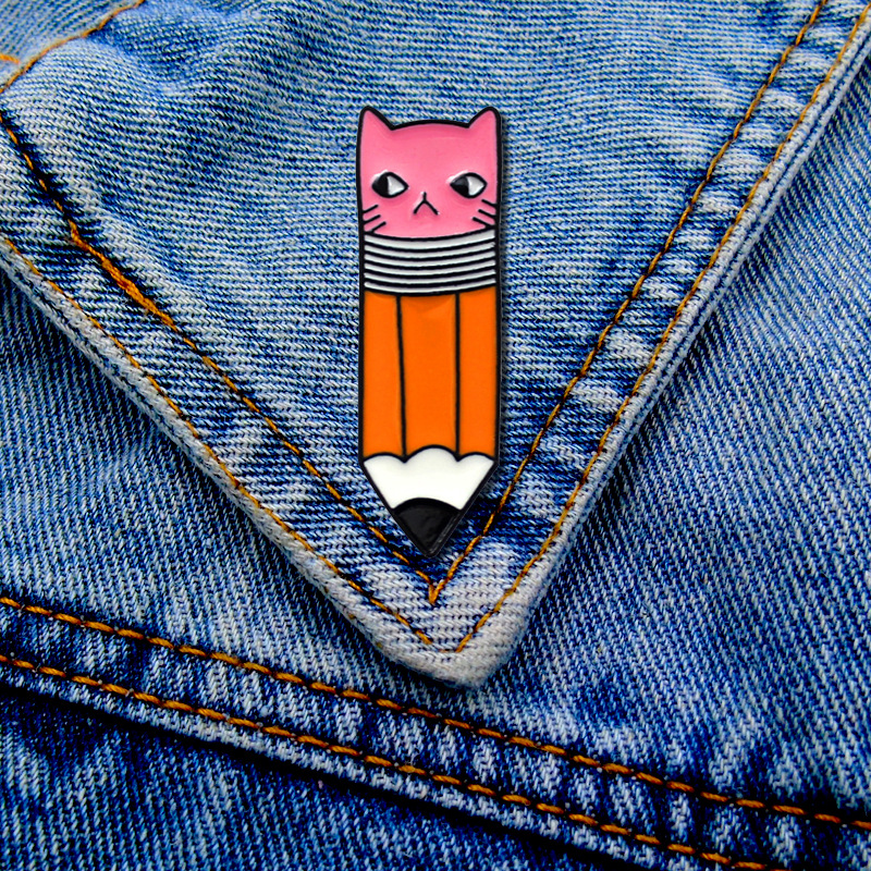 Women'S Gender Cute Streetwear Pin Cat Alloy Enamel Women'S Brooches